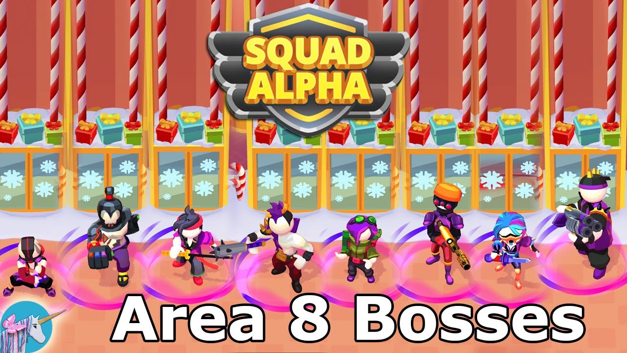 Squad Alpha Area 8 All Bosses gameplay