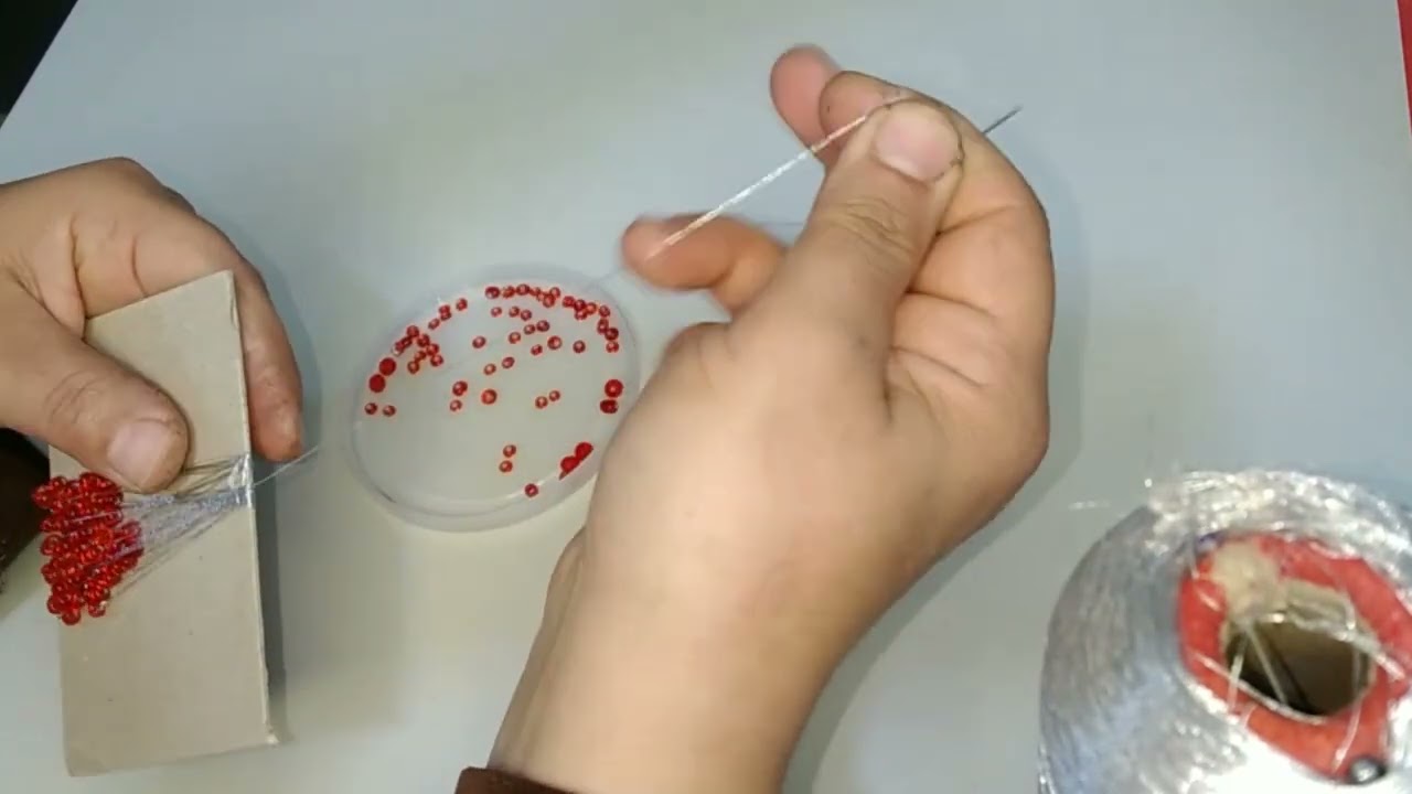 اصنعي كركوشه من النمنم في خمس دقائق 🧶 لتزيين الملابس والاعمال الفنية
