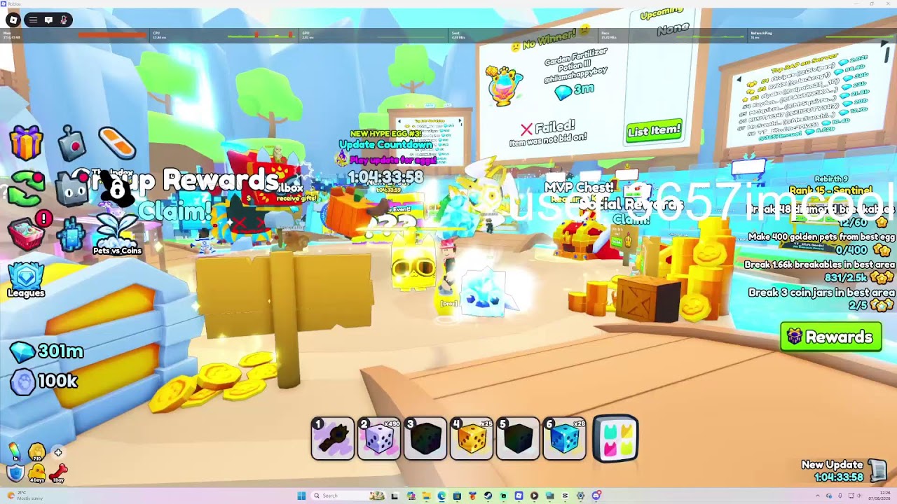 pet simulator 99 pets vs coins titanic giveaway