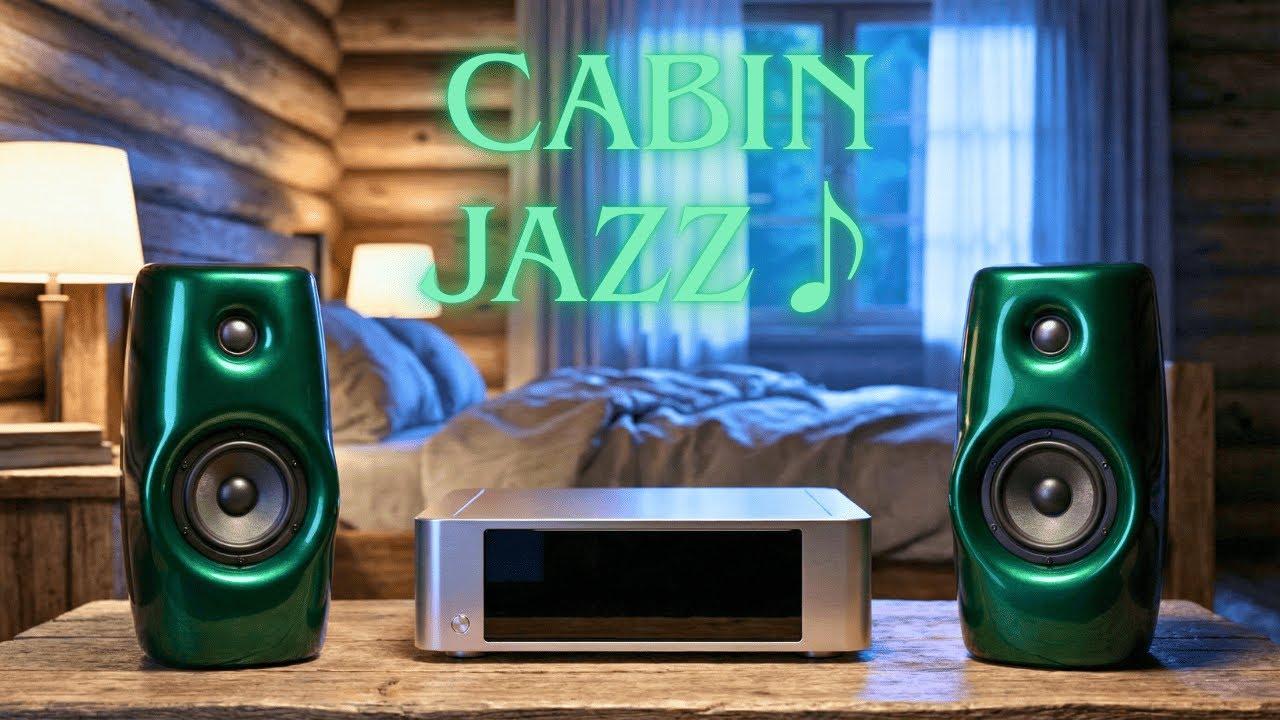 Forest Cabin Jazz at Night | Warm Jazz for Relaxing Indoors