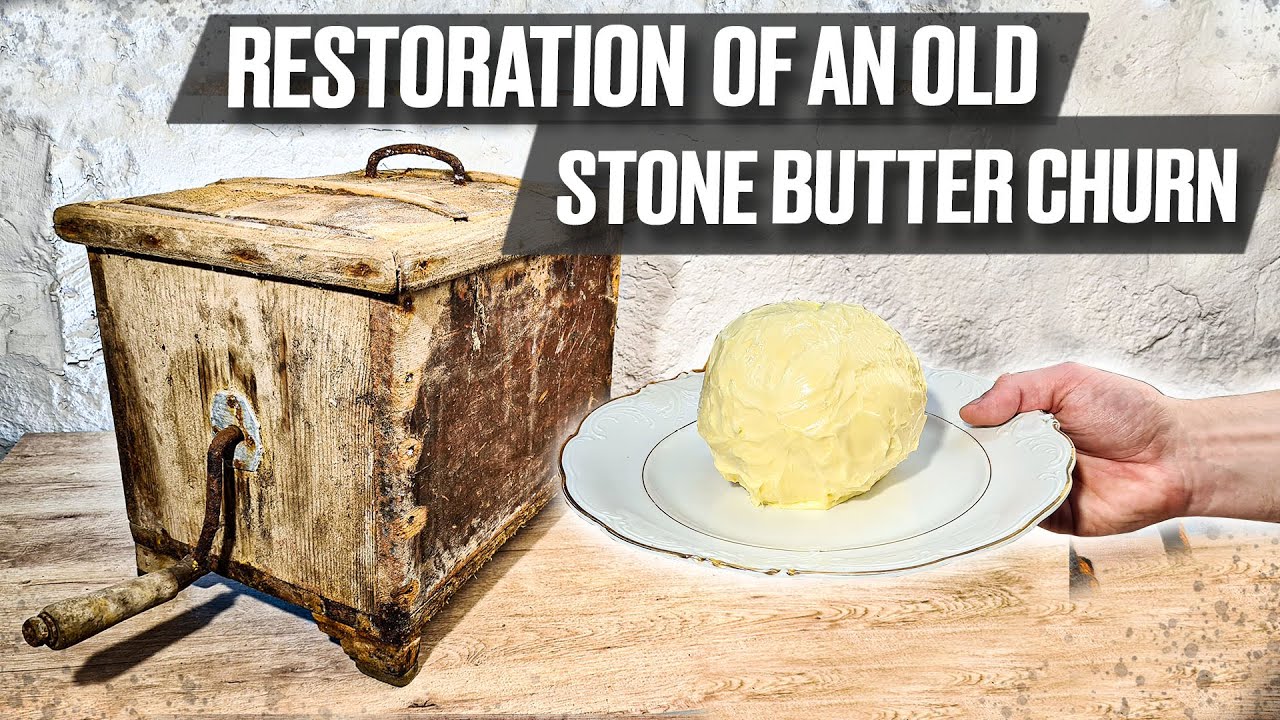 The very old way of making butter | Restoration of antique