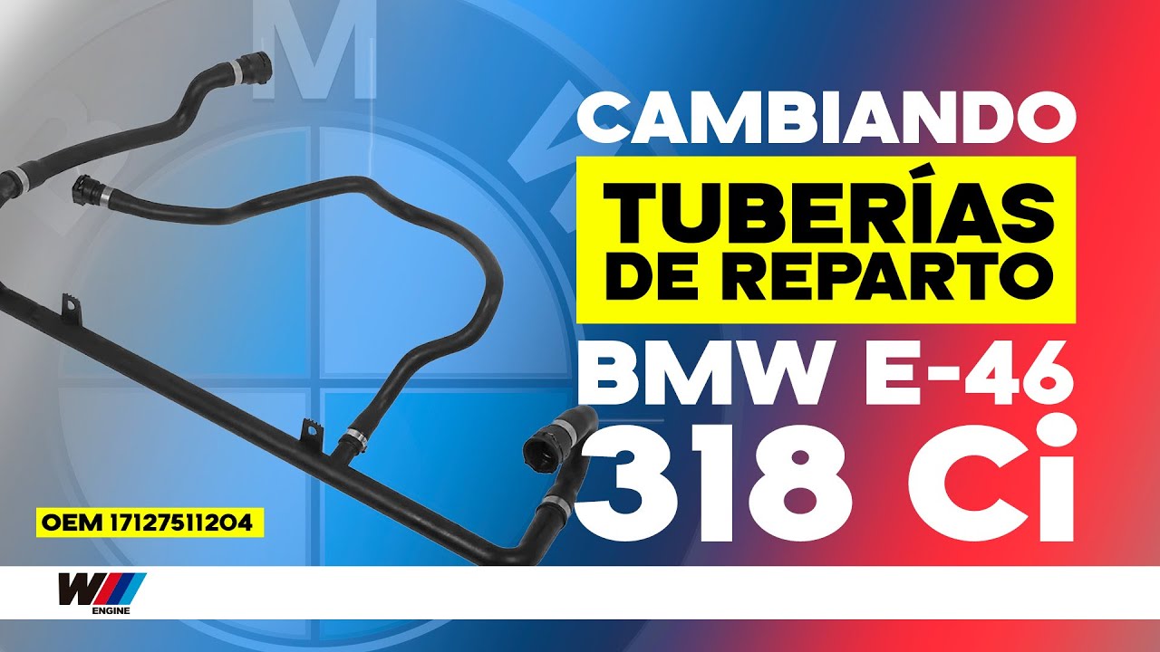 Cambiando las tuberías de reparto de refrigeración del BMW E46 318Ci (Motor N46) - OEM 17127511204