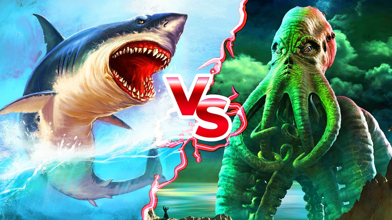 What If Megalodon Met Giant Sea Monster Kraken?