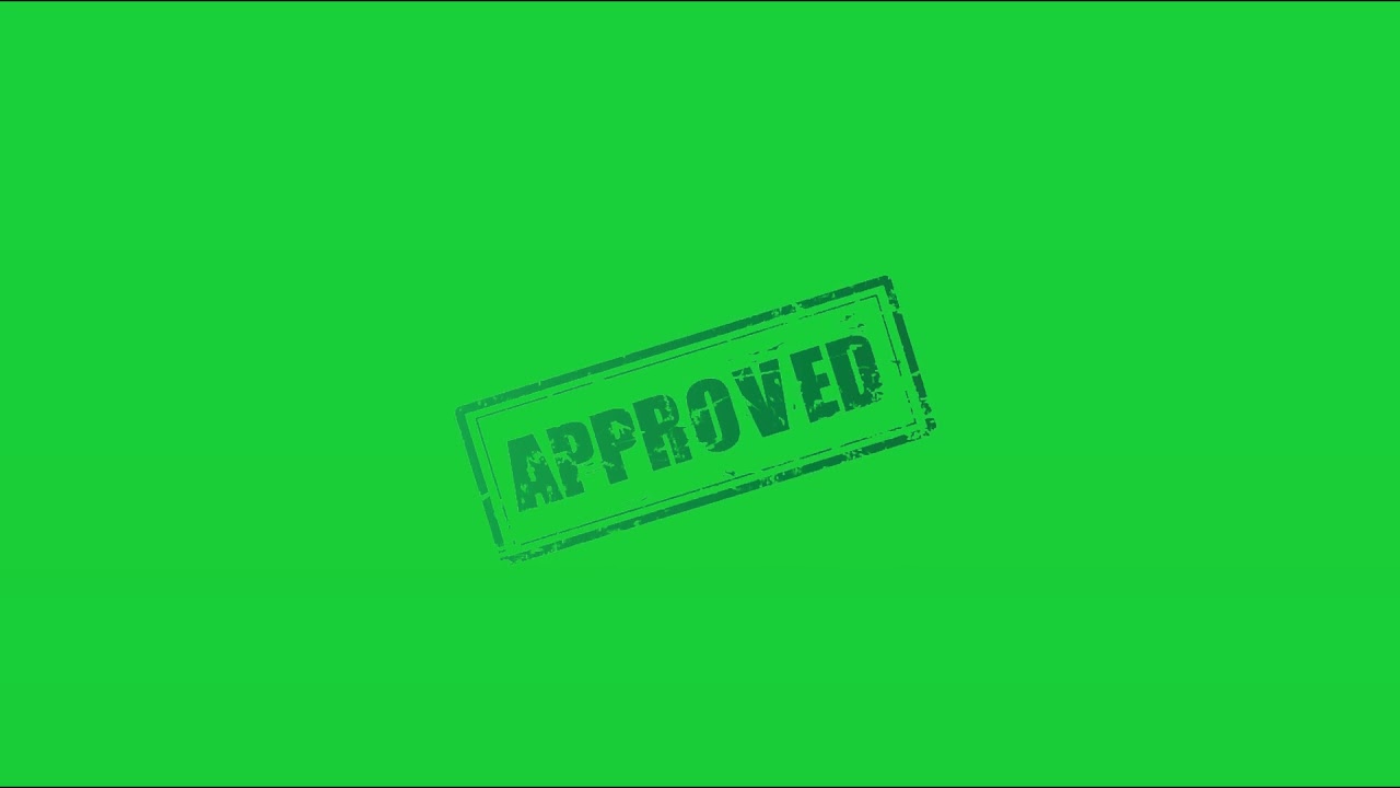 Green Screen Approved Stamp