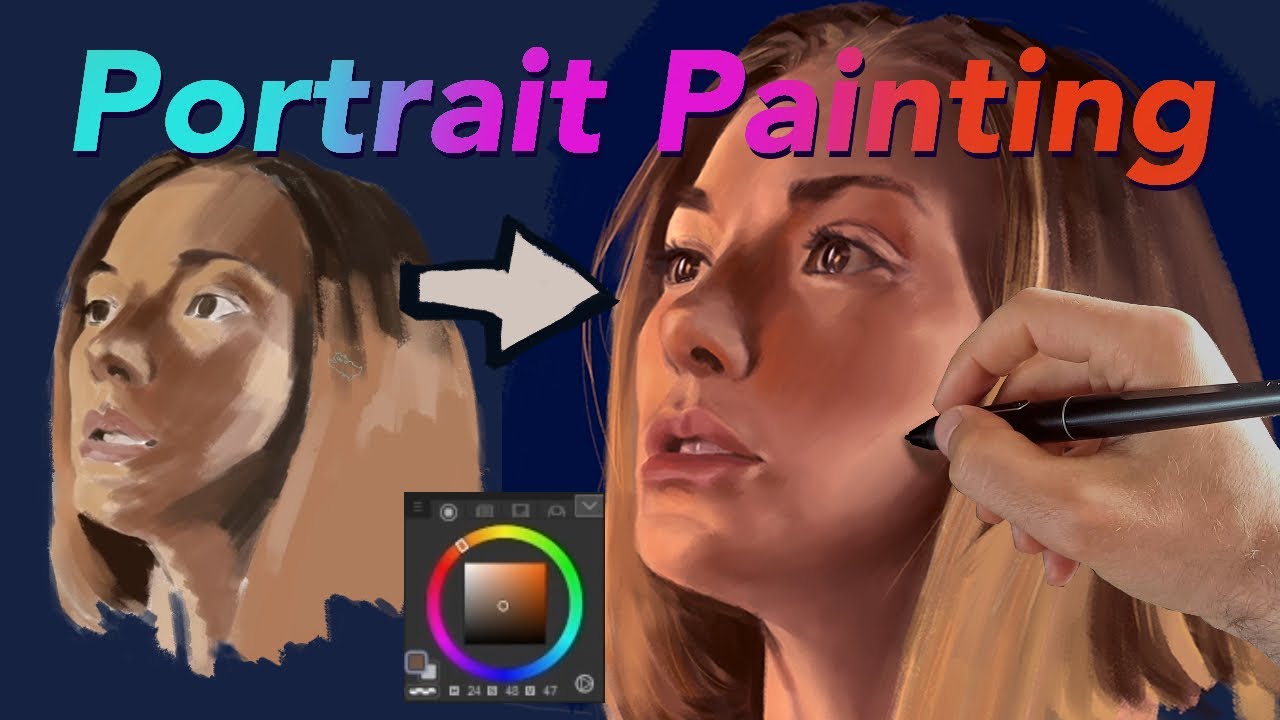 Portrait Study - Reference - Digital Painting in Clip Studio Paint