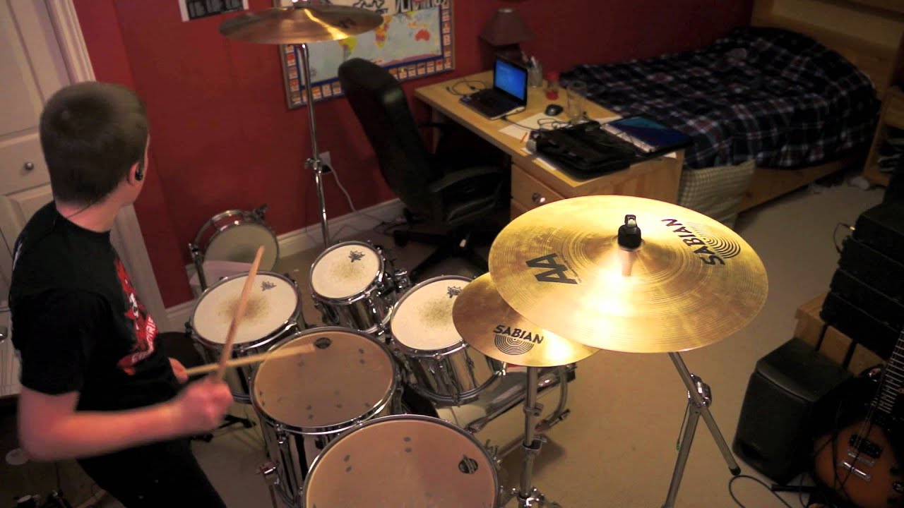 COMBICHRIST - All Pain Is Gone (drum cover) by 14 y/o Evan Patterson
