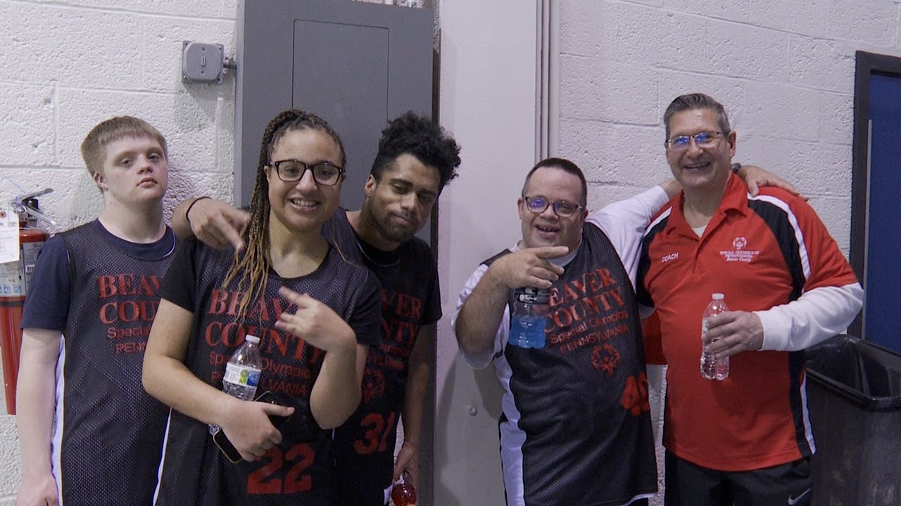 Special Olympics basketball event held at local college