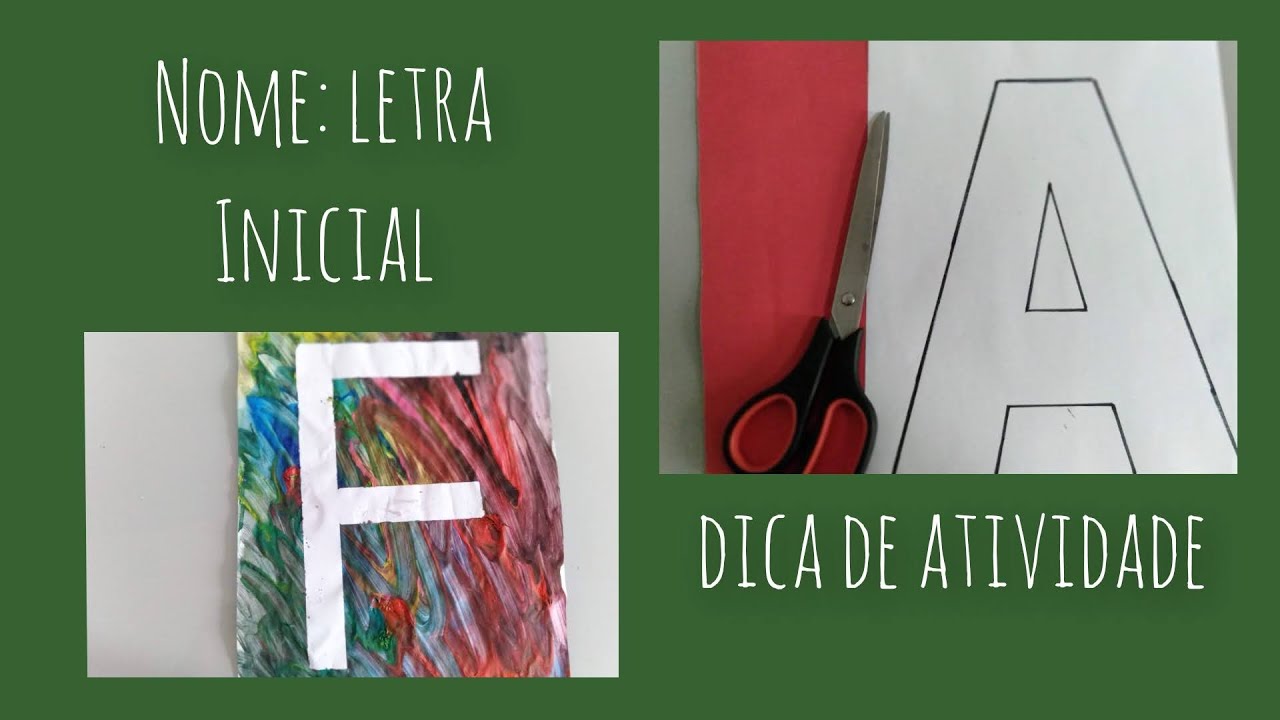 NOME- LETRA INICIAL - DICAS DE ATIVIDADES