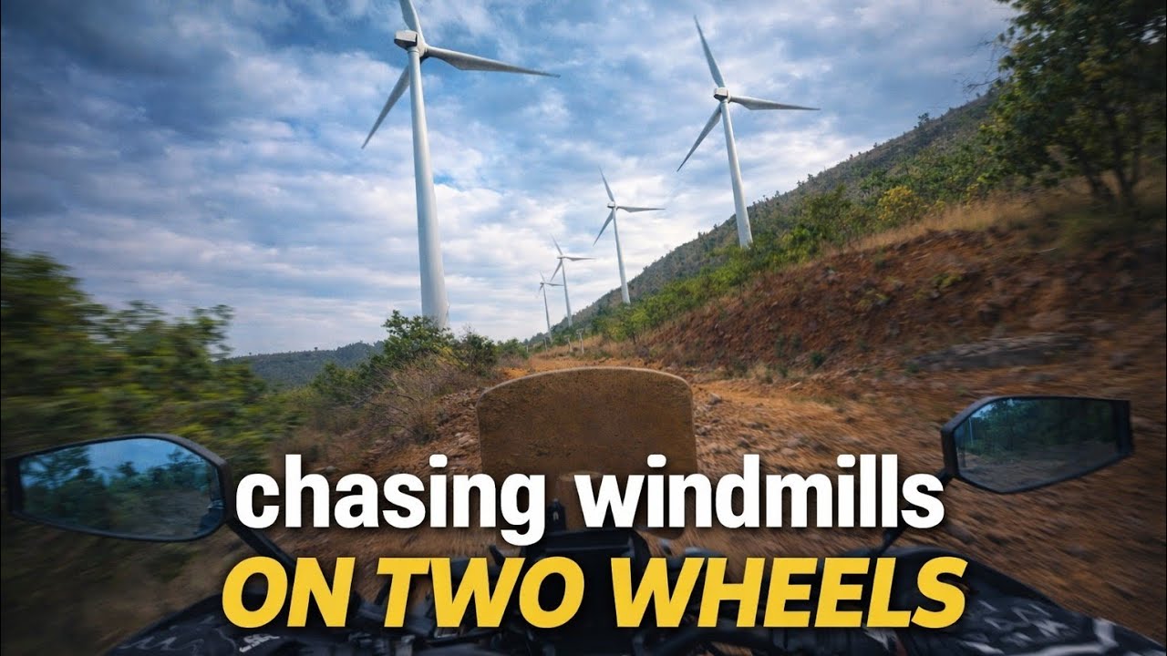 Windmills above. A lake below. Peace in between.