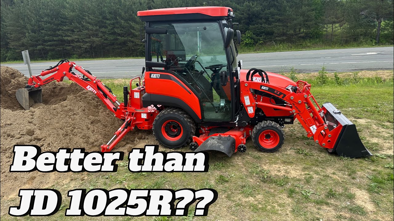 The ultimate sub-compact tractor?? #kioti#1025#johndeere#lawncare#farmequipment#canada#farm
