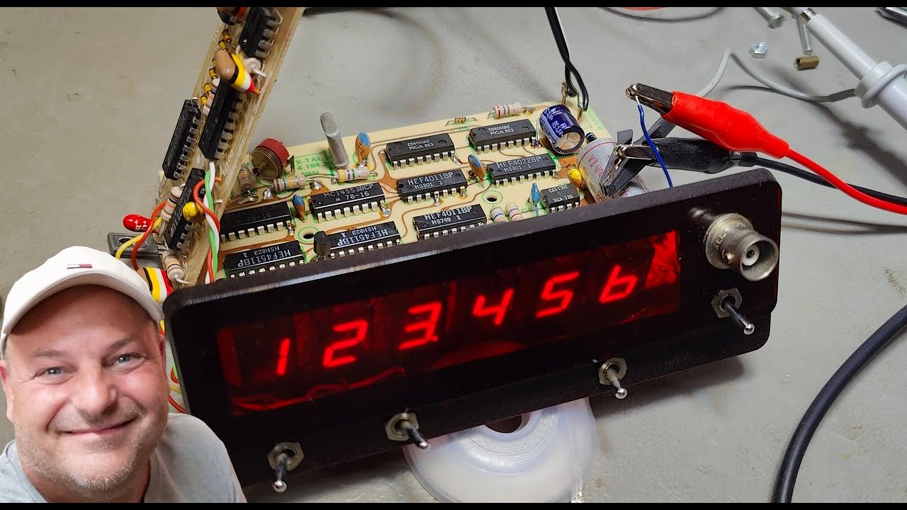 Jan Soelberg 18460 C-MOS frequency counter kit 1980 test teardown