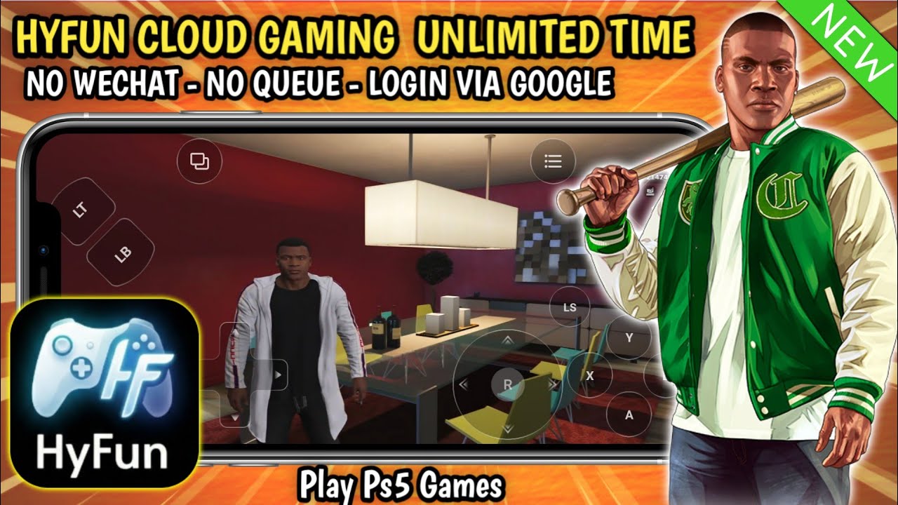 HyFun Cloud Gaming Unlimited Time, No Wechat, Login Via Google Best Cloud Gaming, App Unlimited Time