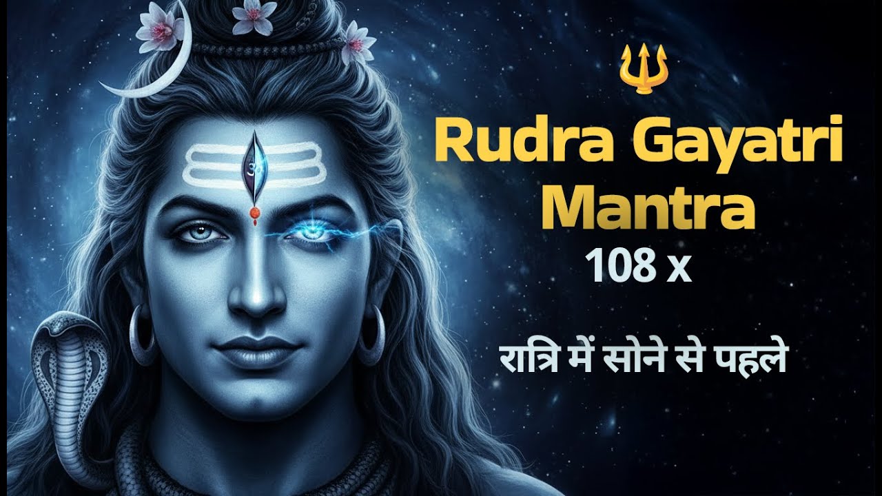 Rudra Gayatri Mantra 108 Times सुबह ध्यान के समय 🔱 | Powerful Shiva Mantra for Peace & Protection