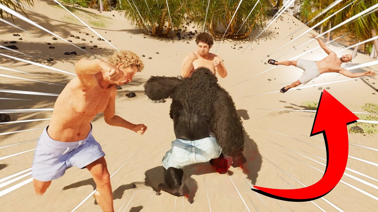 GORILLA VS 100 MEN! (no really that's the game)