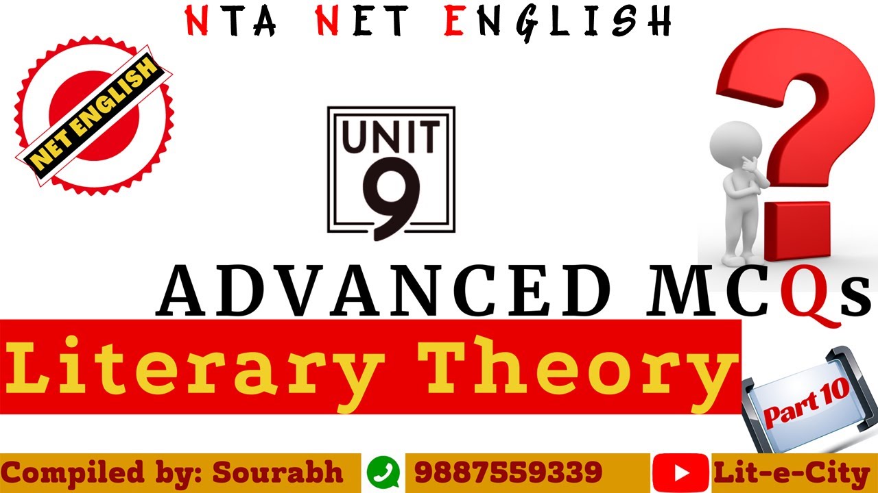 UGC/NTA NET English - Literary Theory [UNIT IX] Advanced MCQs-Part 10