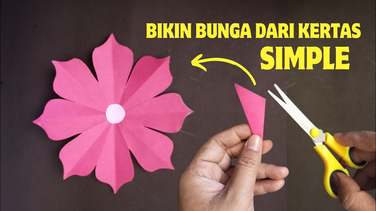 Cara Membuat Bunga dari Kertas Origami | How To Make Paper Flower Easy