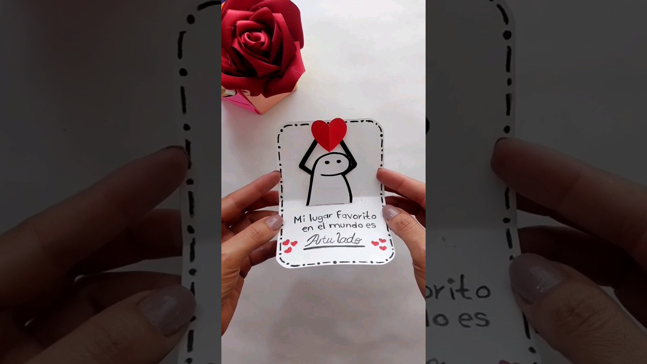 Aprende a crear est&aacute; hermosa tarjeta movible con este sencillo tutorial 😊👍🎴 #diy #giftideas #craf