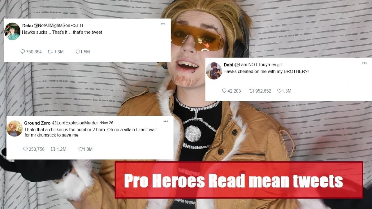 BNHA HEROES READ MEAN TWEETS