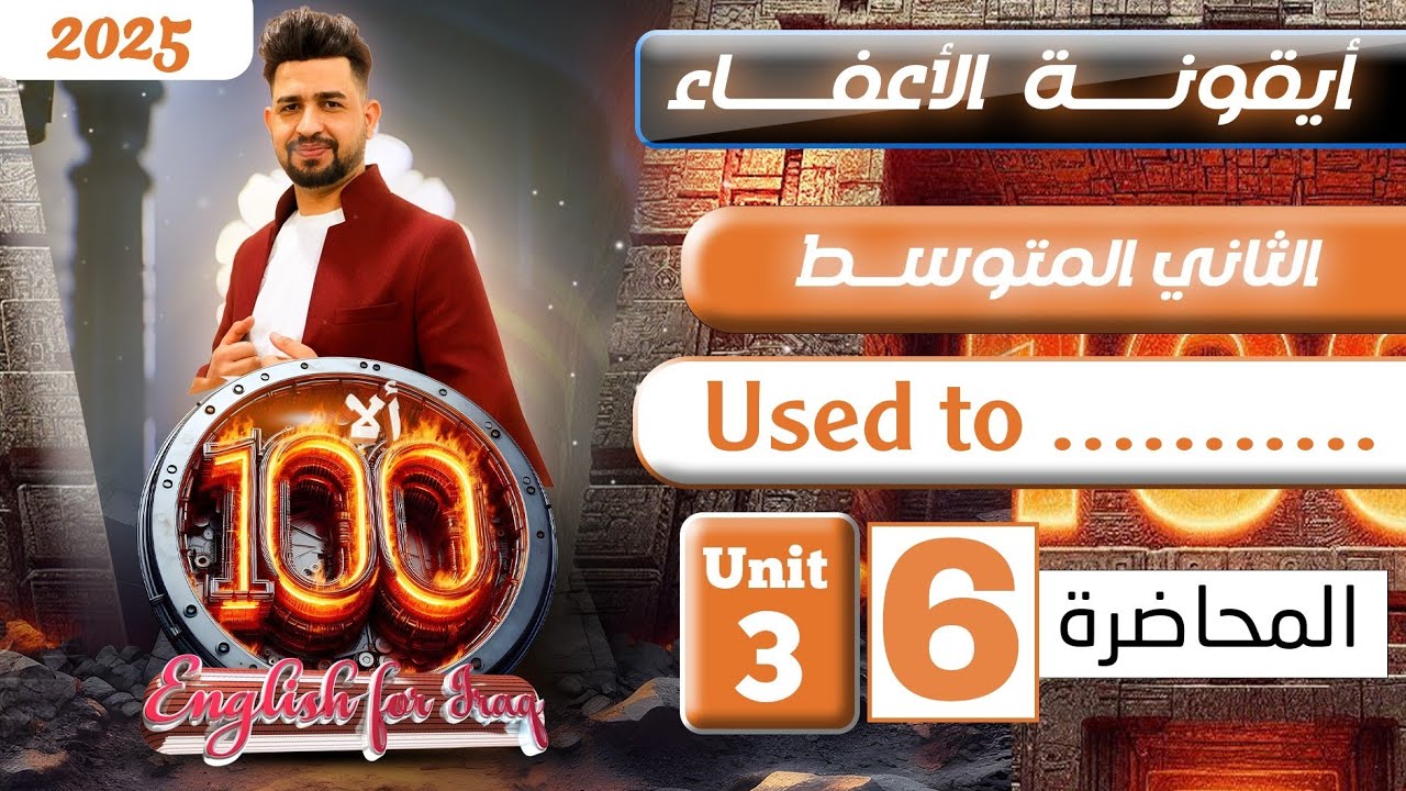 انكليزي الثاني متوسط المنهج الجديد 2025/ used to / المحاضرة 6/ اليونت الثالث