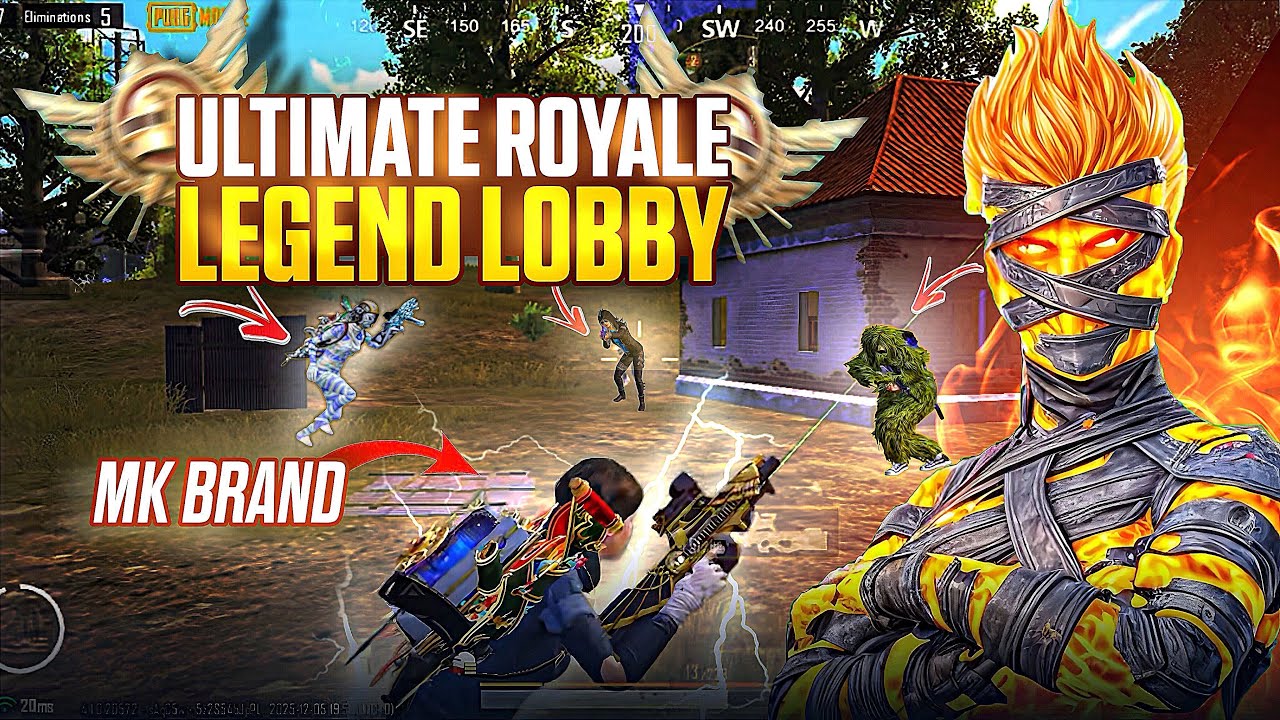 1v4 Clutches in Ultimate Royale Legend Lobby 🤯 + Last Circle Intense Fights 🔥 | MK BRAND ♥️