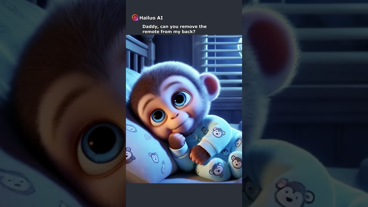 Baby Monkey Sleeping with Mom and Dad 🐒💤 #babymonkey  #cutemonkeys#aigeneration#hailuoai#ai