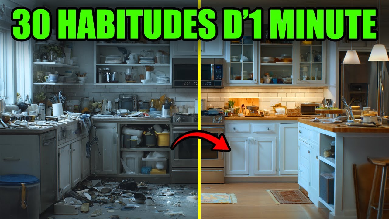 30 HABITUDES d’1 MINUTE pour garder votre maison PROPRE et ORGANISÉE ! (facile) - Minimalisme