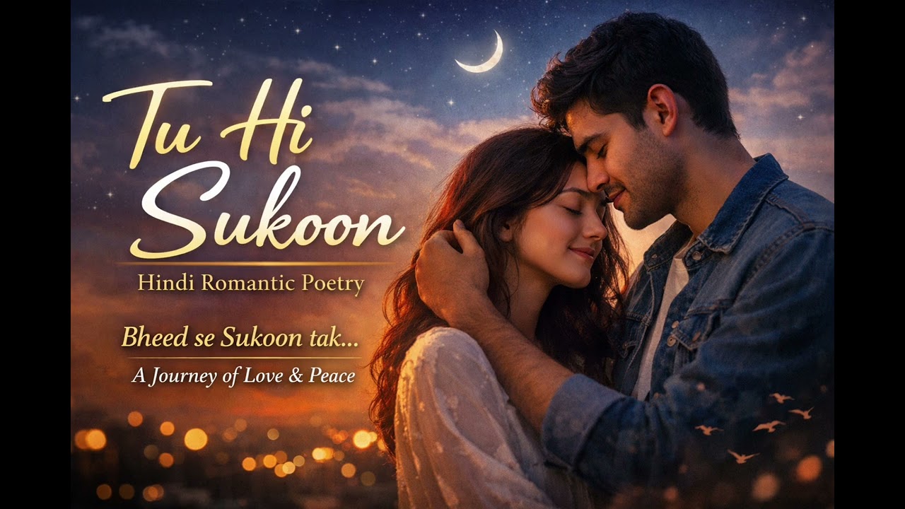 Tu Hi Sukoon | Hindi Romantic Poetry | A Journey from Bheed to Sukoon 🌙