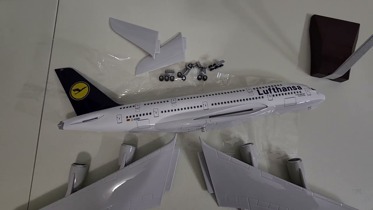 Lufthansa Airbus A380-800 1/160 scale model unboxing and assemble #airbus #airbusa380