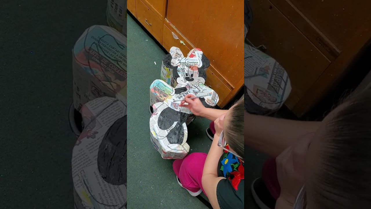 segunda parte como hacer piñata minni mouse
