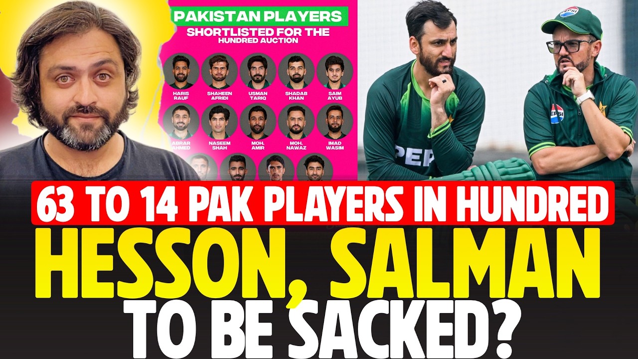 Mike Hesson & Salman to be sacked? 63 to 14 Pak Players Shortlisted for The Hundred