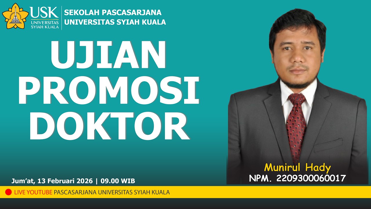 UJIAN PROMOSI DOKTOR a.n. MUNIRUL HADY