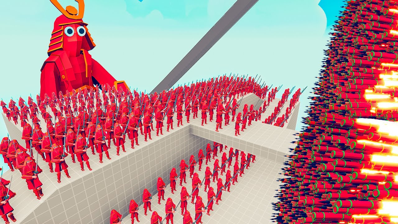 100x SAMURAI + 3x GIANT vs 3x EVERY GOD - Totally Accurate Battle Simulator TABS
