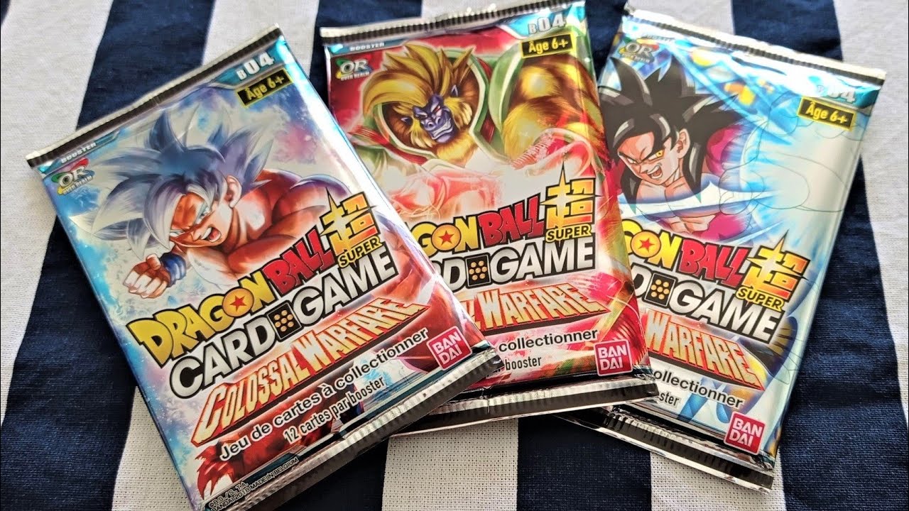 3 boosters Dragon Ball Super Card Game (Colossal Warfare) - ASMR Français