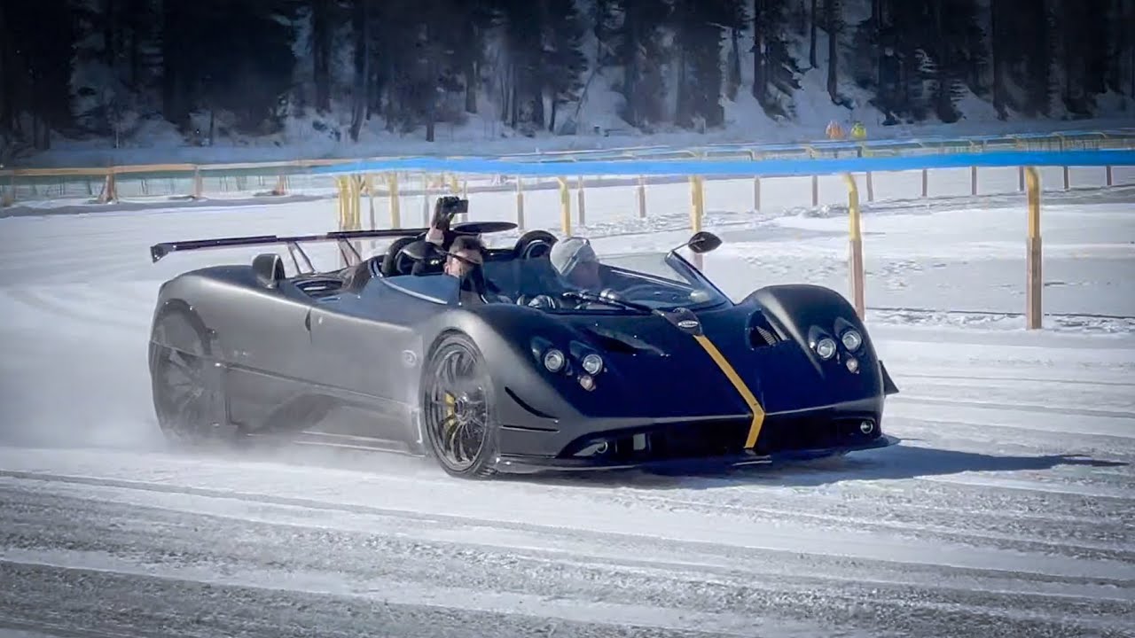 PRICELESS Supercars On ICE! Zonda HP Barchetta, Ferrari 250 GTO, Huayra BC, 250 California!
