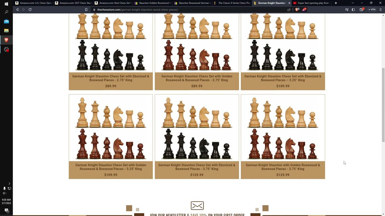 Buying your first chess set