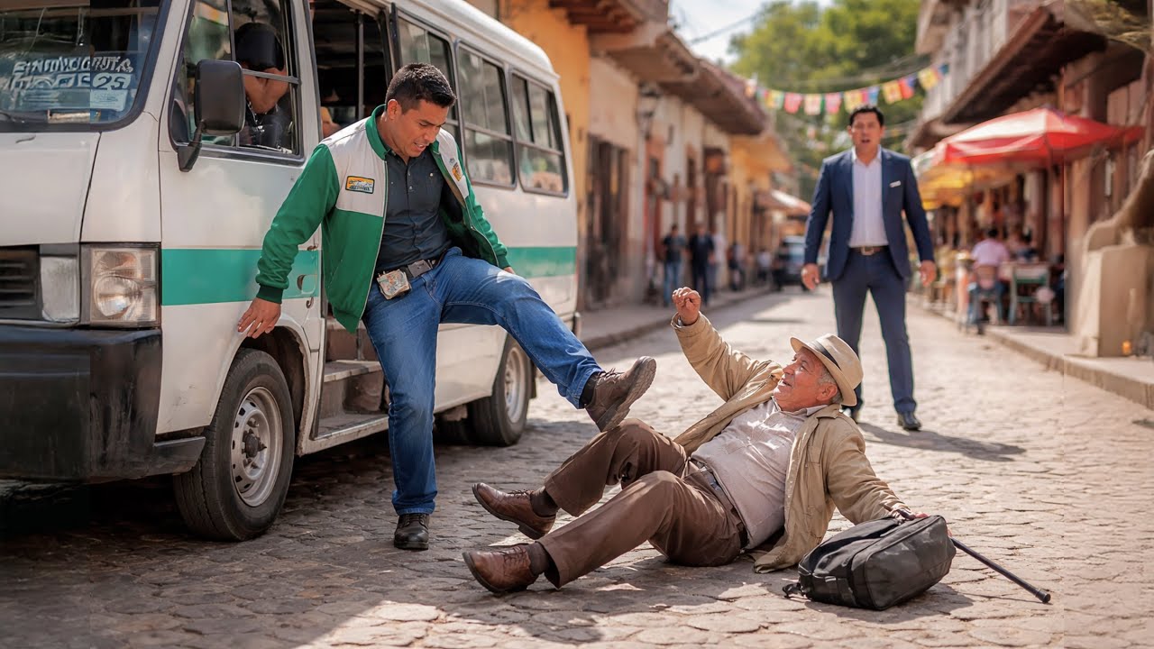 BAJARON A UN ANCIANO DE UN MICROBUS POR SU ASPECTO —SIN SABER QUE SU HIJO ERA DUEÑO DE TODA LA FLOTA