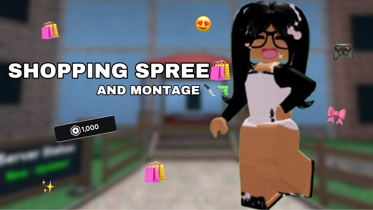 1k Robux SHOPPING SPREE!🛍️ and MONTAGE! 🎮