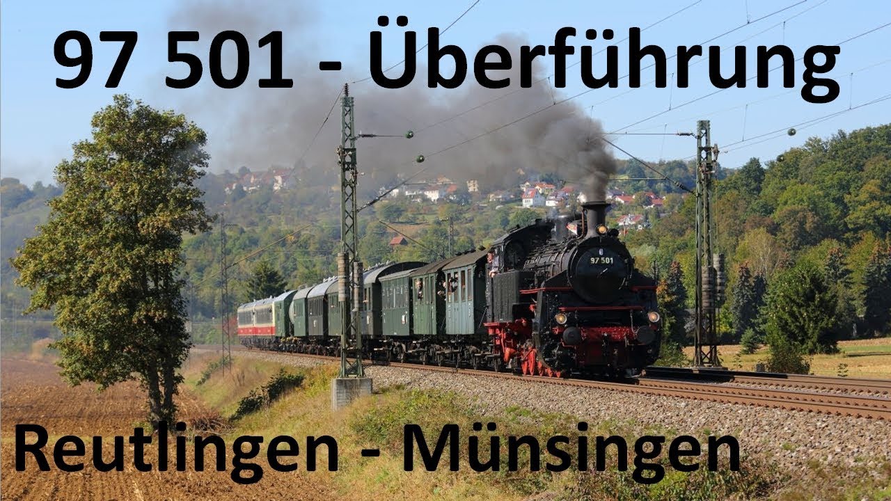 Überführung Zahnraddampflok 97 501 Reutlingen - Münsingen am 29.09.2018