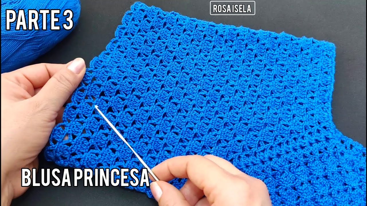 Blusa Princesa Parte 3  #rosaisela #blusastejidas