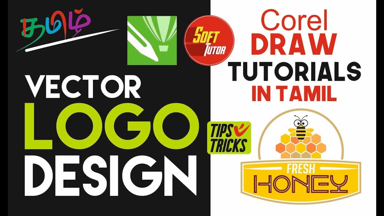 Vector LOGO DESIGN - Corel Draw in Tamil Tutorial / Soff Tutor