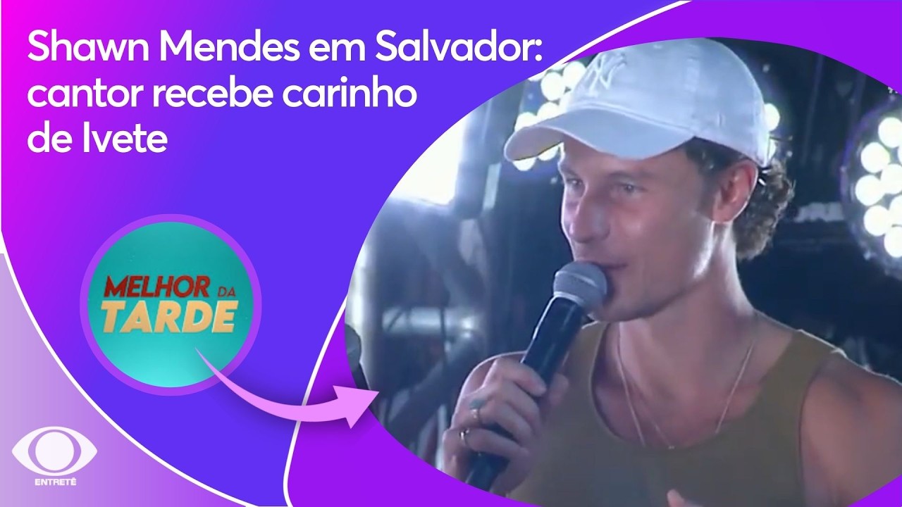 Shawn Mendes em Salvador: cantor recebe carinho de Ivete