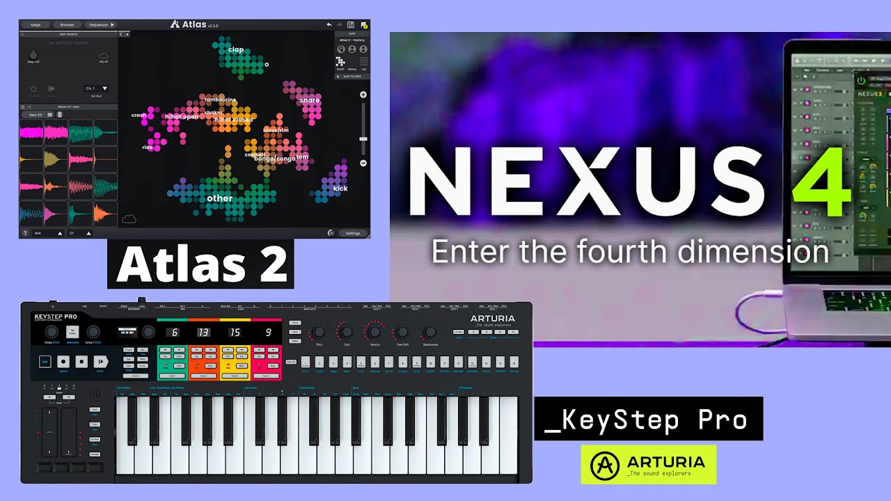 Techno with Nexus 4.5 & Atlas 2 sequenced by Arturia Keystep Pro