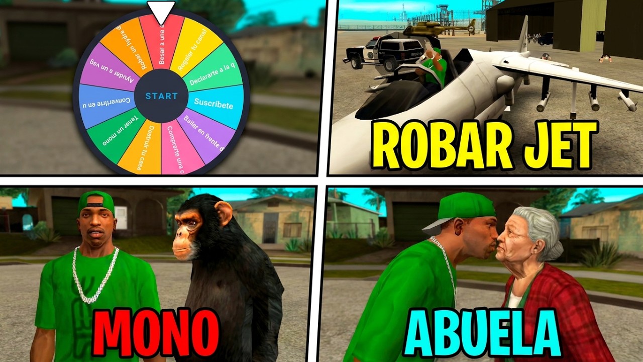 Lo que me diga la RULETA... Lo HAGO en GTA SAN ANDREAS 😰