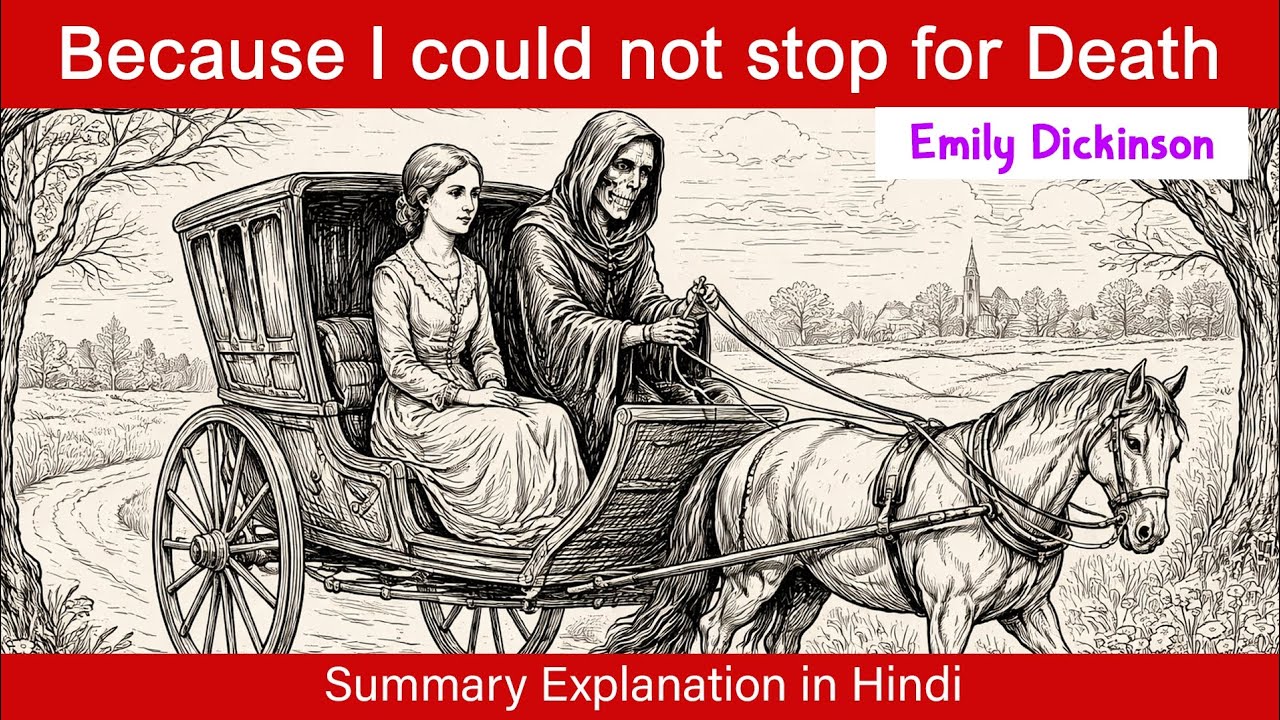 Because I could not stop for Death BY EMILY DICKINSON in hindi summary explanation 
