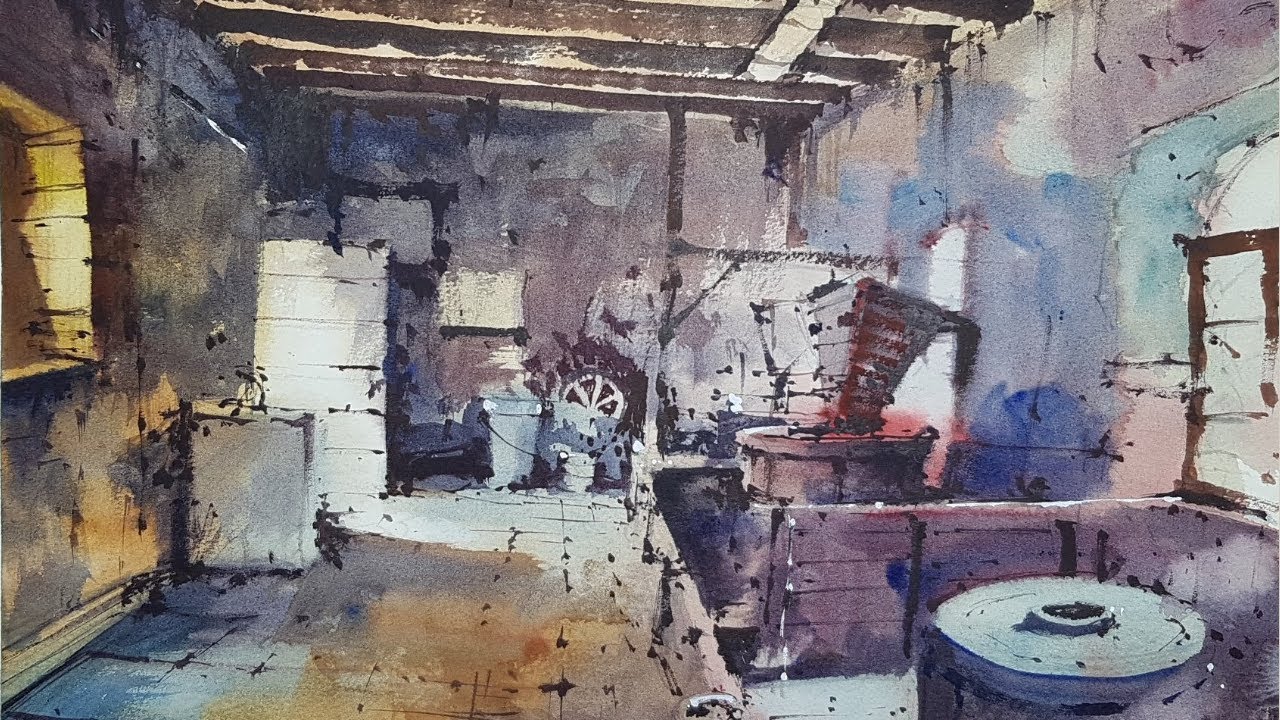 ADVANCED WATERCOLOR TUTORIAL - A difficult interior scene?
