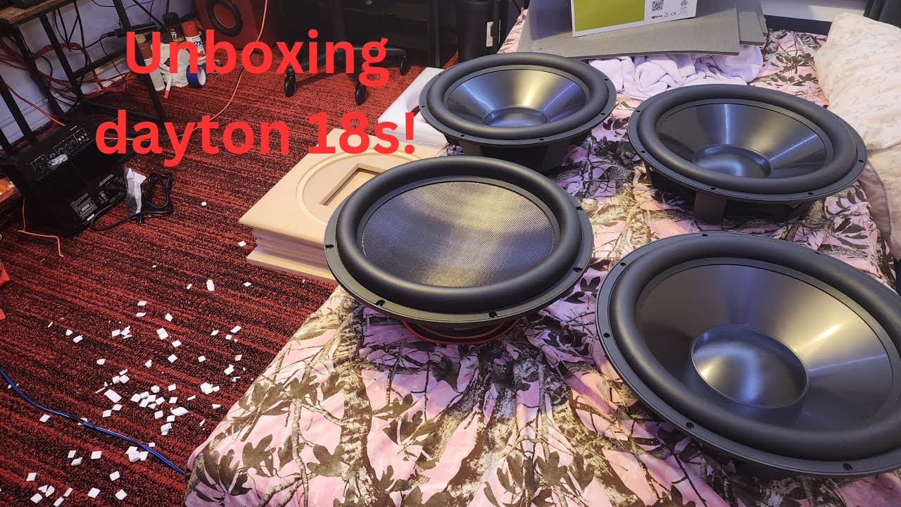 Unboxing dayton audio 1000 watt dayton audio reference 18 with Dual Passive Radiator kit!