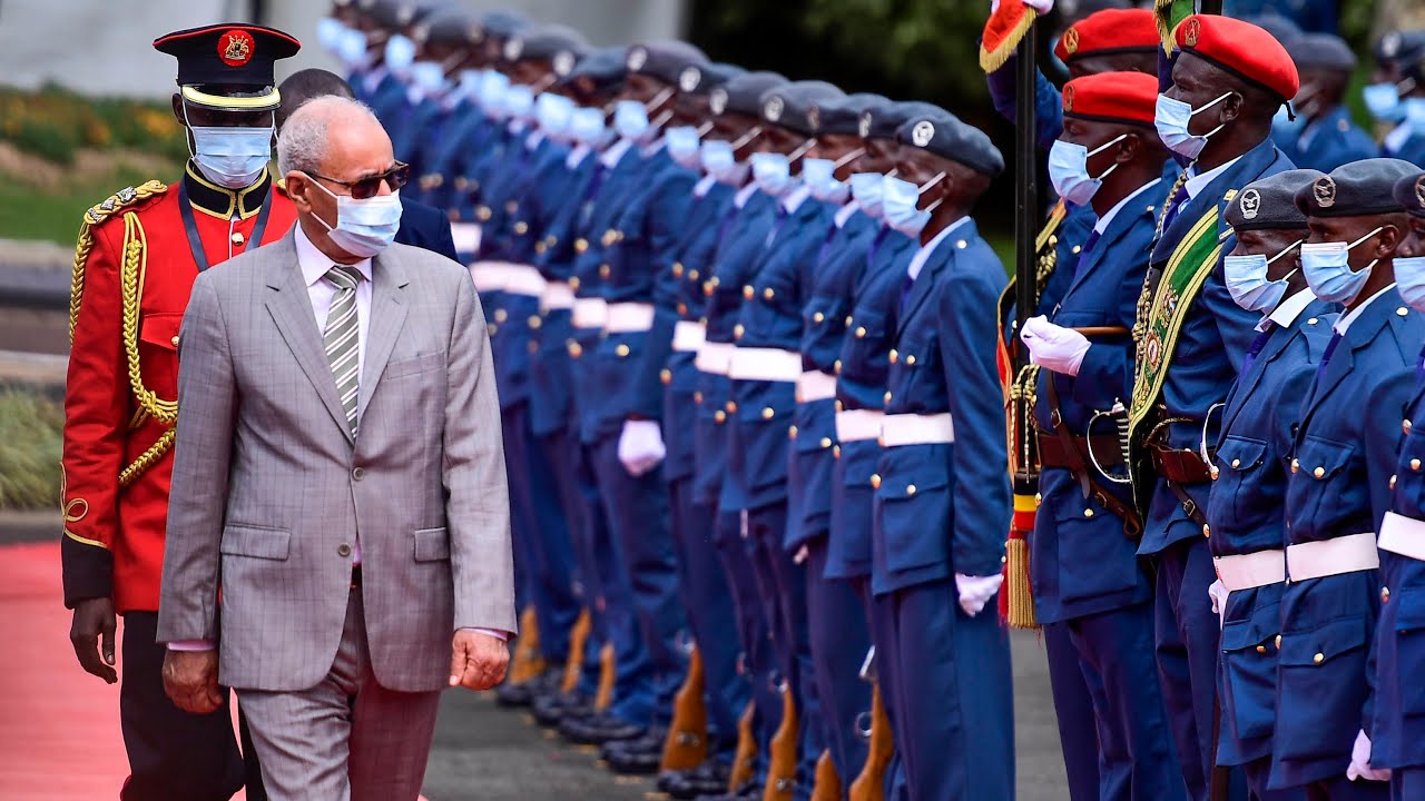MUSEVENI stages best reception for President of Sahrawi Brahim Ghali at State House | State visit