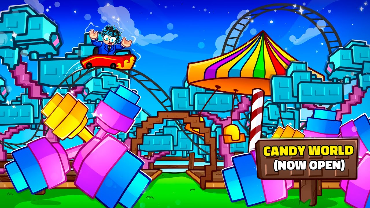Я построил рабочий тематический парк на Grow a Garden! (Candy Blossom World)