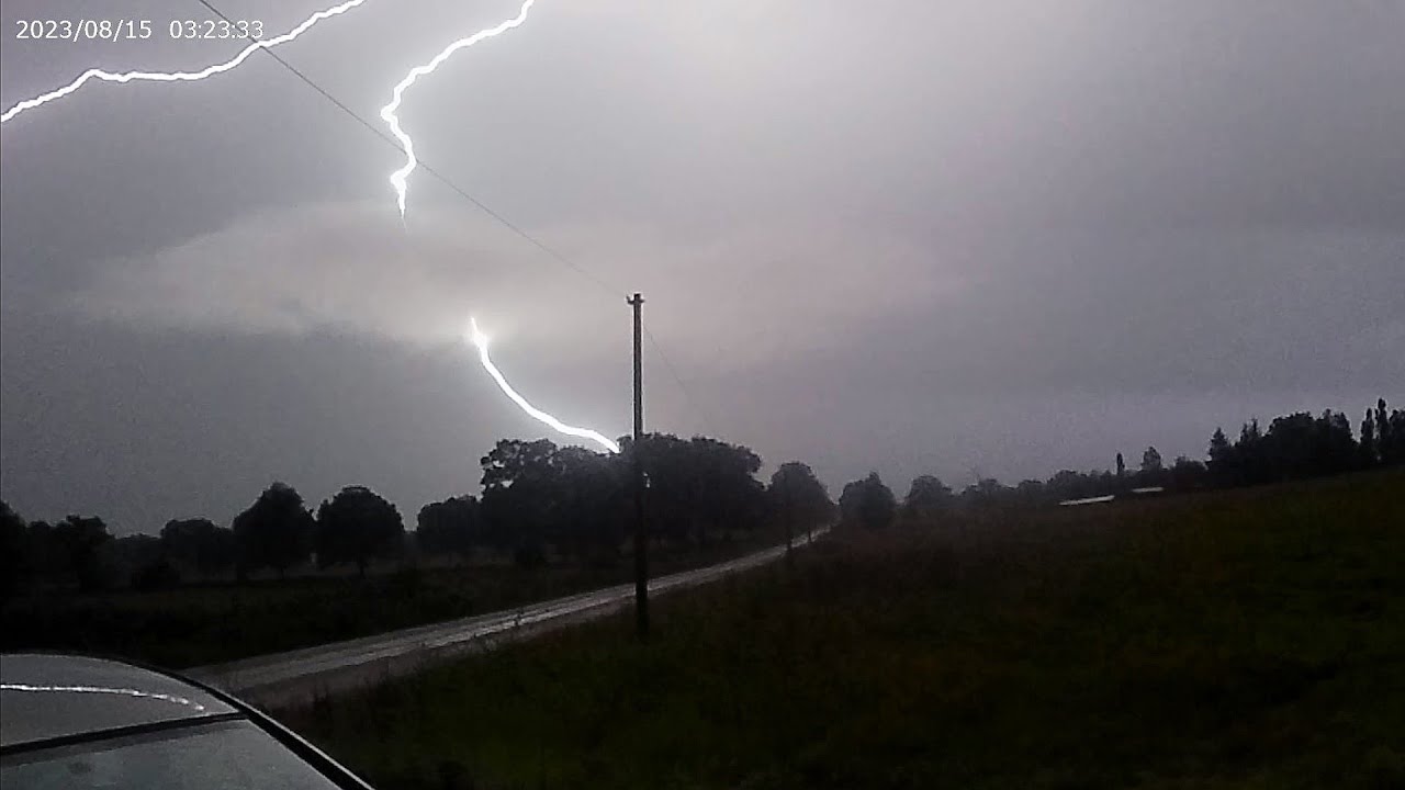 Orage fort et foudroiement intense⚡️- Nuit du 15 Aout 2023 - Haute Vienne.