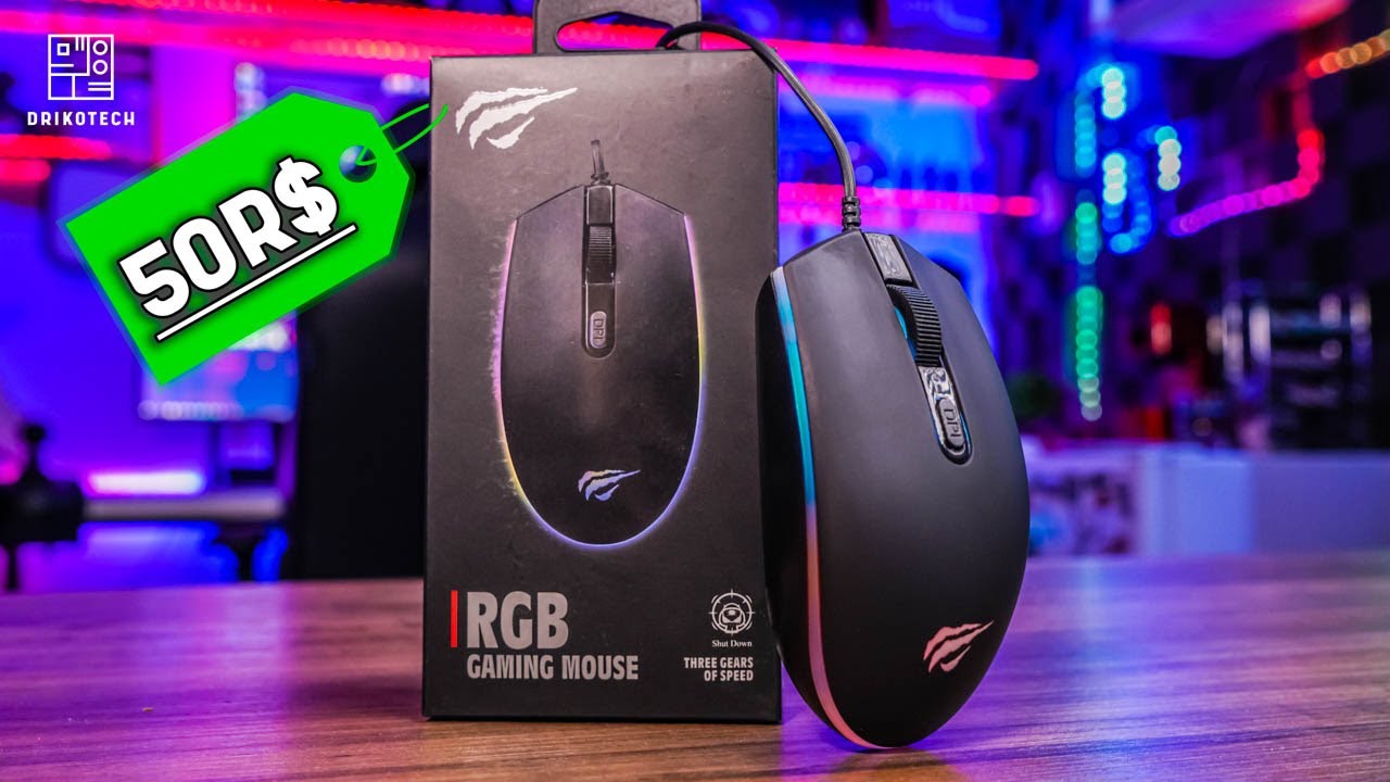 Mouse Havit MS1003 RGB!  O mouse mais barato que já testei, menos de 50R$